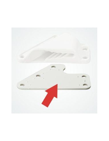 Witte Achterplaat voor CL233 Clamcleat | Shipsworld