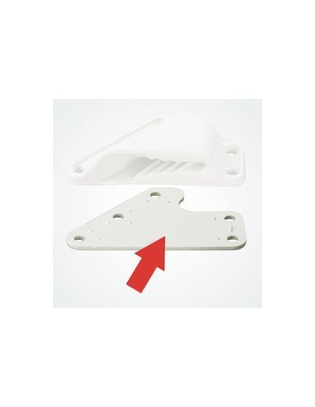 Witte Achterplaat voor CL233 Clamcleat | Shipsworld
