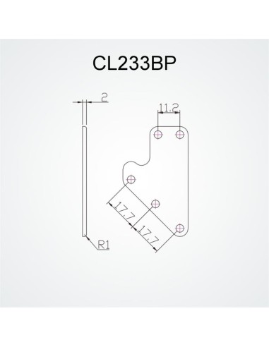 Witte Achterplaat voor CL233 Clamcleat | Shipsworld