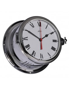Royal 180 - Quartz Klok - Romeins - Verchroomd - Schatz 1881 - Scheepsinstrumenten - 483 C - € 335,00