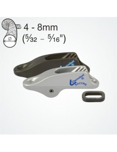 Clamcleat Trapeze & Vang Cleat 4-8mm Zilver | Shipsworld
