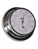 Thermometer / Hygrometer - Glanzend RVS - 97 mm