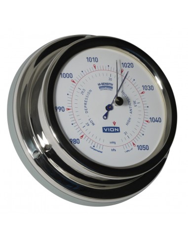 Barometer - Glanzend RVS - 129 mm - VION - Scheepsinstrumenten - A100 B - € 95,00