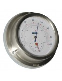 Thermometer / Hygrometer - Geborsteld RVS - 129 mm