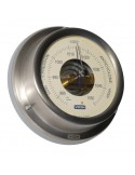 Barometer - Cremekleurig - Geborsteld RVS - 129 mm