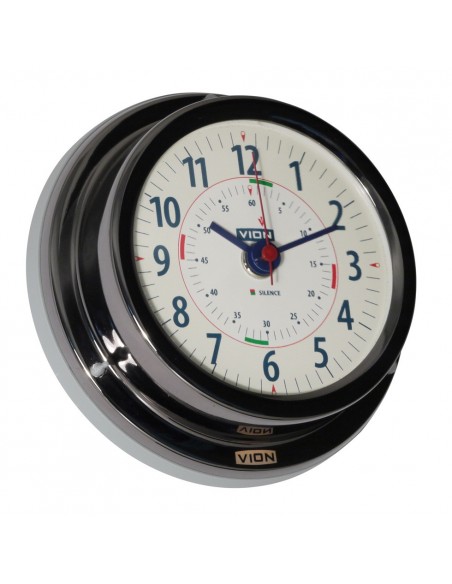 Quartz Klok Radiostilte - Titanium Gekleurd - 129 mm - VION