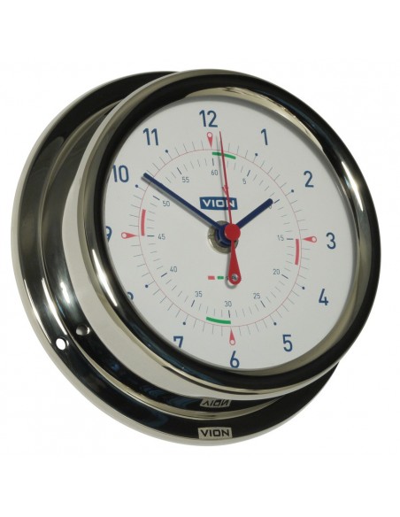 Quartz Klok Radiostilte - Glanzend RVS - 150 mm - VION