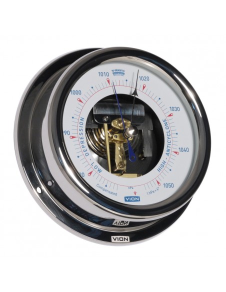 Barometer - Open Versie - Glanzend RVS - 150 mm - VION