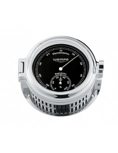 REGATTA - Thermometer / Hygrometer - Verchroomd - Zwart / Wit - 140 x 47 mm - Wempe - Scheepsinstrumenten - CW170009 - € 296,45