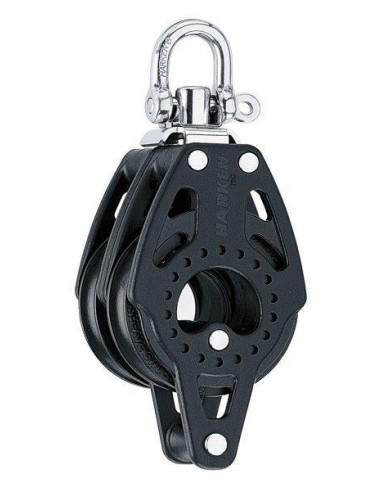 Harken Carbo 75mm 2-schijfsblok met hondsvot | Shipsworld