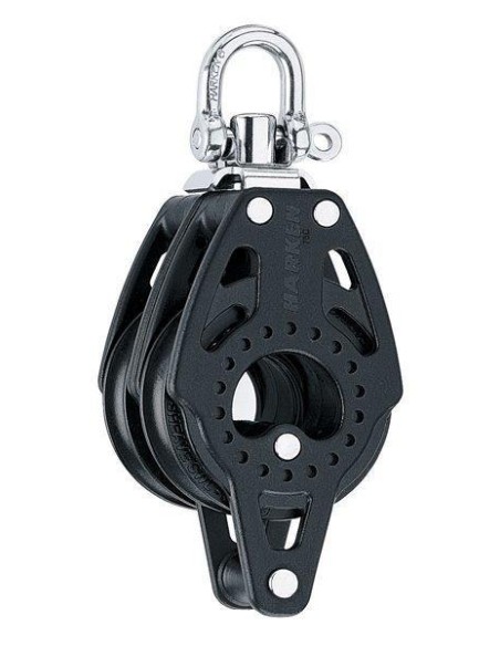 Harken Carbo 75mm 2-schijfsblok met hondsvot | Shipsworld