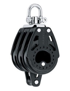 Harken Carbo 75mm 3-schijfsblok met hondsvot | Shipsworld