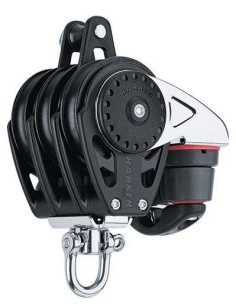 Harken Carbo 75mm 3-schijfsblok met klem | Shipsworld