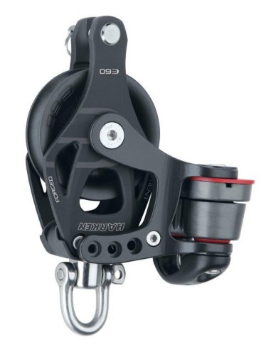 Harken Element 60mm 1-schijfsblok met klem | Shipsworld