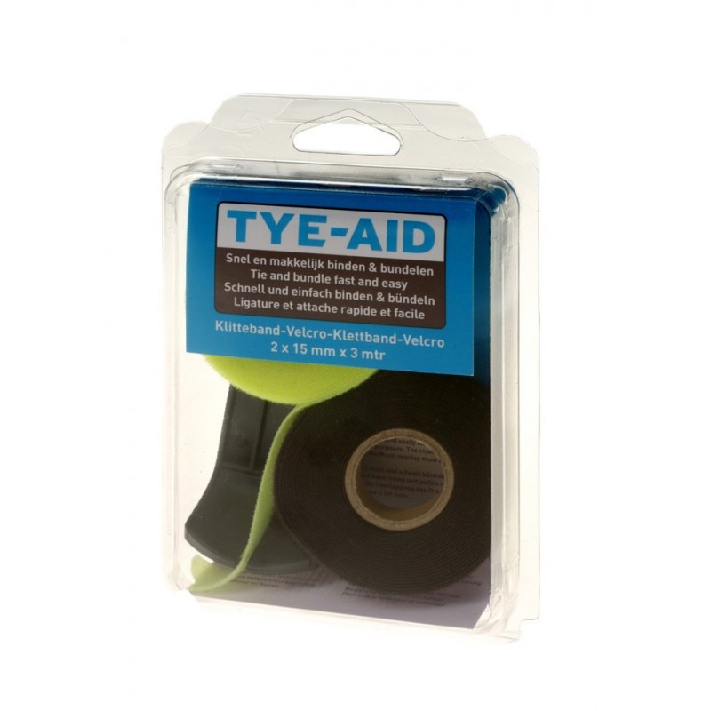 Tye-Aid - Hersluitbaar Bindband Op Dispencer - 2x Rol - 1.5 x 300 cm - Tye-Aid - Reparatie - 090010TY - € 15,25