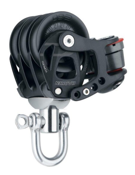 Harken Element 60mm 3-schijfsblok met klem | Shipsworld