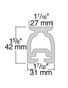 Harken 27mm MR rail CB hoog 150cm | Shipsworld 2