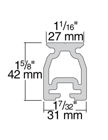 Harken 27mm MR rail CB hoog 150cm | Shipsworld