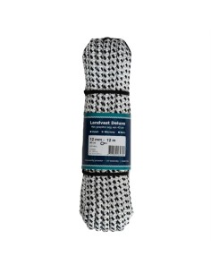 U-Rope Landvast Deluxe 12 mm x 12 m wit/navy | Shipsworld