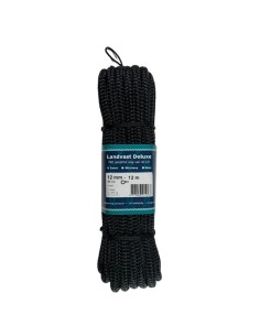 U-Rope Landvast Deluxe 12mm x 12m Zwart | Shipsworld