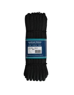 U-Rope Landvast Deluxe 14mm x 14m Zwart | Shipsworld