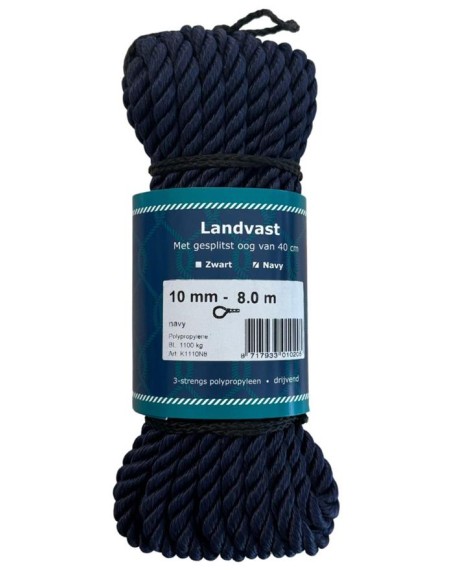 U-Rope Prijslandvast 10mm x 8m Navy | Shipsworld