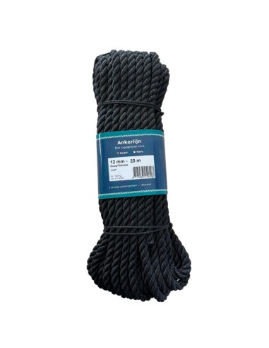 Zwarte ankerlijn 12 mm 20 m | Shipsworld