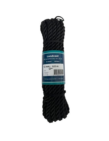 U-Rope Prijslandvast 12mm x 6m Zwart | Shipsworld