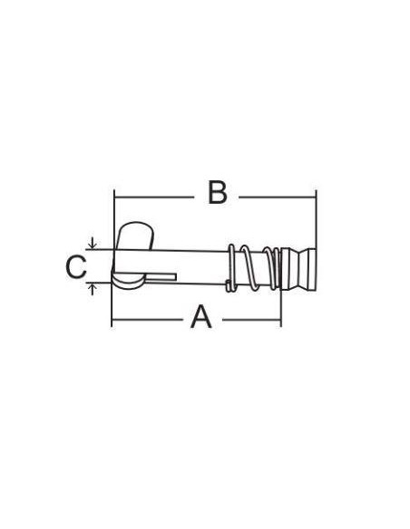 U-Hardware Dropnose Pin 6x33x40mm | Shipsworld