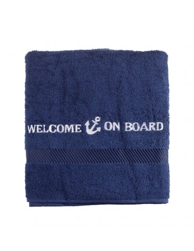 Badlaken - Navy - 70 x 140 cm - Welcome On Board - Textiel - 10149803 - € 16,50