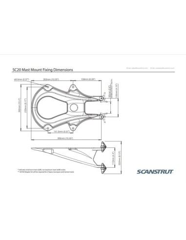 Scanstrut Mast Bevestiging voor Radar Large | Shipsworld