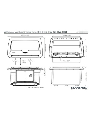 Scanstrut ROKK 3 Coil Cove Oplader 15W | Shipsworld
