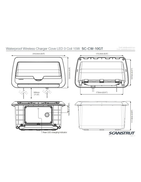 Scanstrut ROKK 3 Coil Cove Oplader 15W | Shipsworld