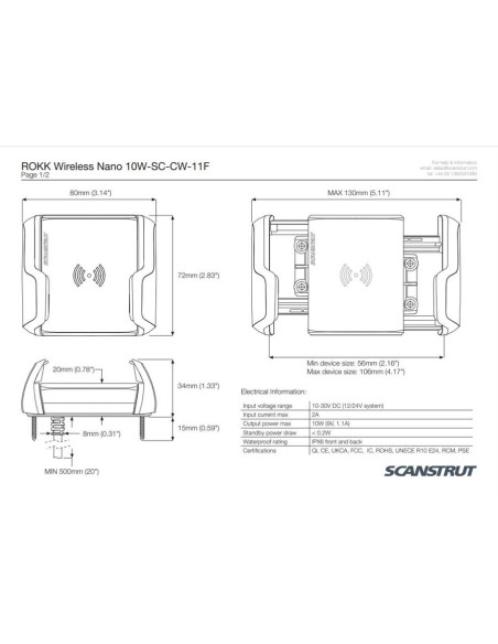 Scanstrut ROKK Nano 10W Oplader | Shipsworld