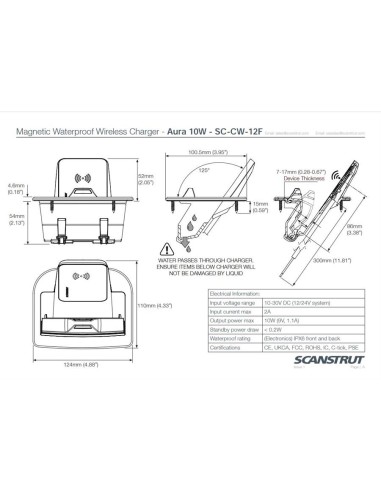 Scanstrut ROKK Wireless Aura 10W Oplader | Shipsworld