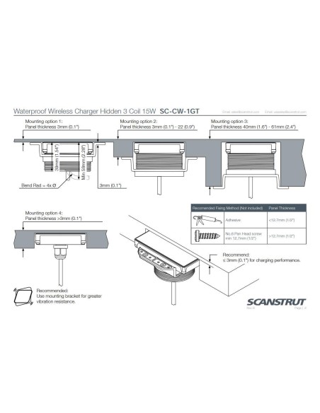 Scanstrut ROKK 3 Coil Hidden 15W oplader | Shipsworld