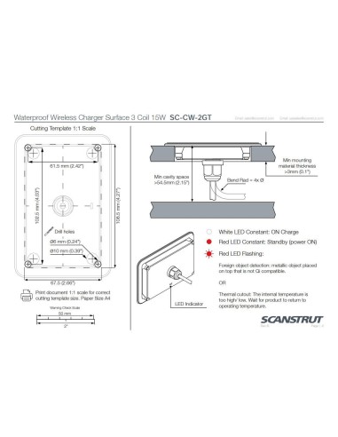 Scanstrut ROKK 3 Coil Surface 15W lader | Shipsworld