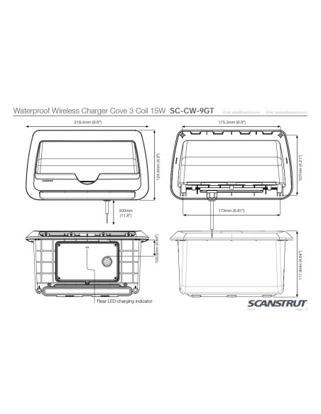 Scanstrut ROKK 3 Coil Cove oplader 15W | Shipsworld