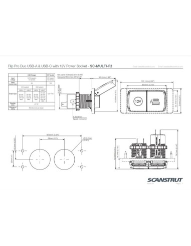 Scanstrut Flip Pro Duo USB & 12V | Shipsworld