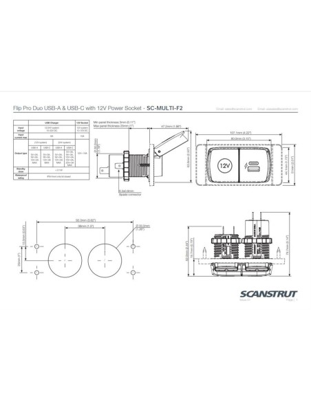 Scanstrut Flip Pro Duo USB & 12V | Shipsworld