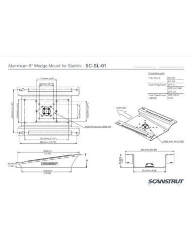 Scanstrut Montagesteun Starlink High-Performance | Shipsworld