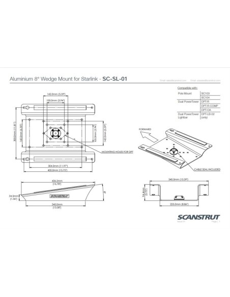 Scanstrut Montagesteun Starlink High-Performance | Shipsworld