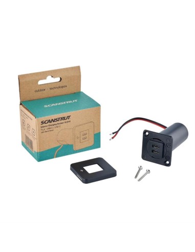 Scanstrut TILE USB-C Oplaadcontactdoos Zwart | Shipsworld