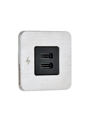 Scanstrut TILE USB-C Oplaadcontactdoos RVS | Shipsworld