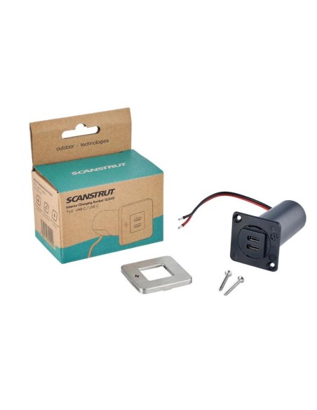 Scanstrut TILE USB-C Oplaadcontactdoos RVS | Shipsworld