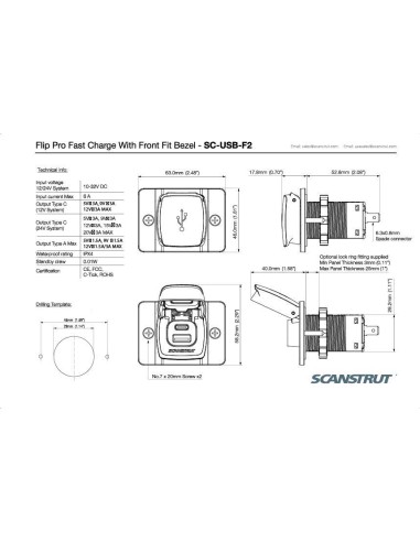 Scanstrut Flip Pro USB Lader 12/24V | Shipsworld