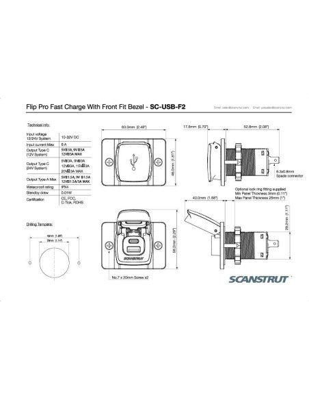 Scanstrut Flip Pro USB Lader 12/24V | Shipsworld