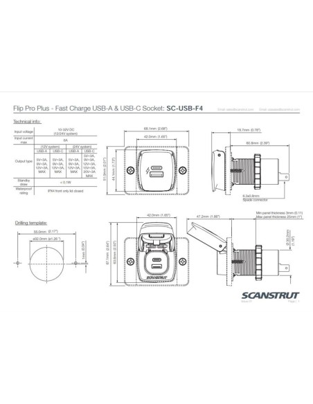 Scanstrut Flip Pro Plus USB Lader | Shipsworld