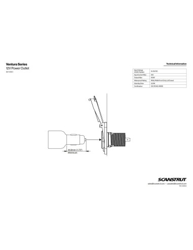 Scanstrut Ventura 12V contactdoos | Shipsworld