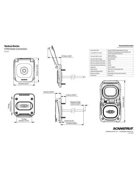 Scanstrut Ventura XT60 aansluiting | Shipsworld